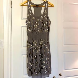 Club Monaco racer back sequin dress